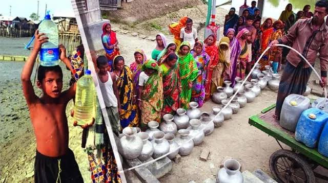 কুষ্টিয়াই গ্রাম জুড়ে চলছে পানির হাহা কার